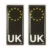 UK Carbon EU Euro Stars 3D Resin Gel Number Plate Side Badges