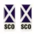 SCO Scotland 3D Resin Gel Number Plate Side Badges