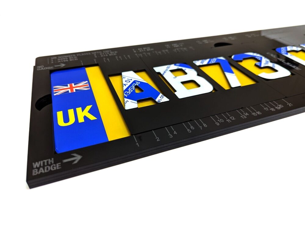4D 3D Number Registration Plate Jig Spacing Kit for 533 x 152mm OVERSIZED Plates Badge