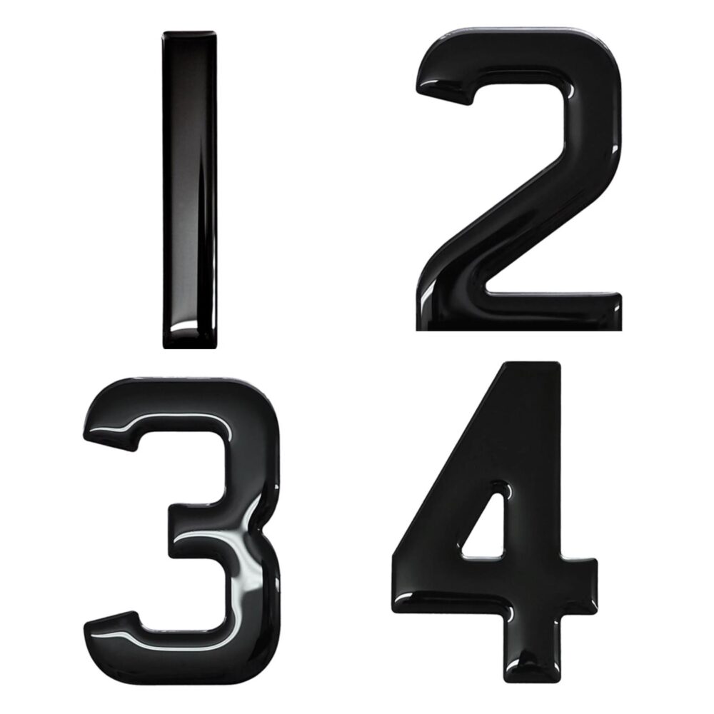 Number Plate 3D Gel Numbers