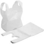 Large M5 White Plastic Vest Carrier Bags (100 Pack)
