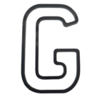 4D Acrylic - Outline Gloss Letter G