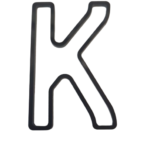 4D Acrylic - Outline Gloss Letter K