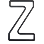 4D Acrylic - Outline Gloss Letter Z